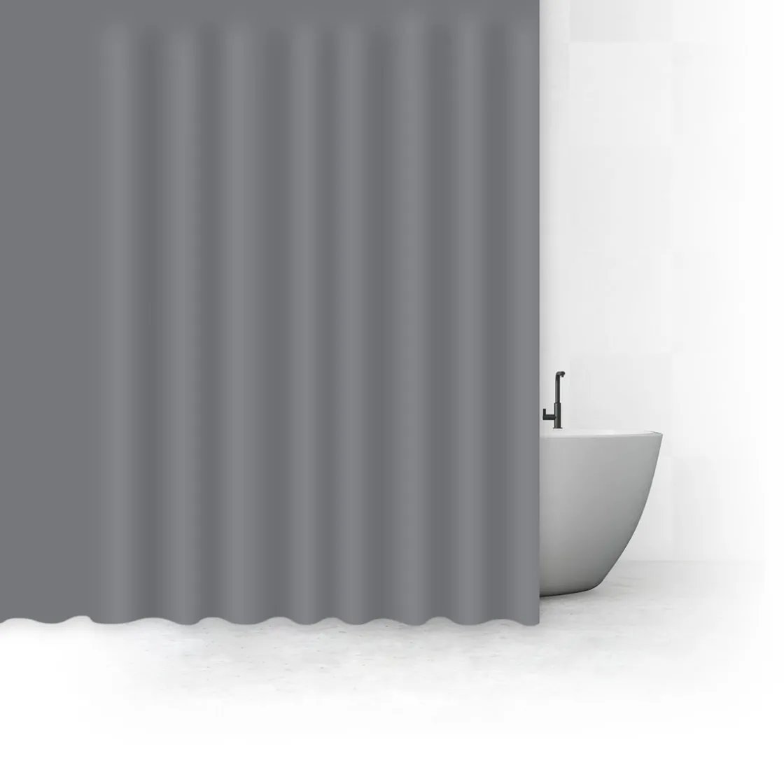 5five Rideau de douche 180x200cm, Gris