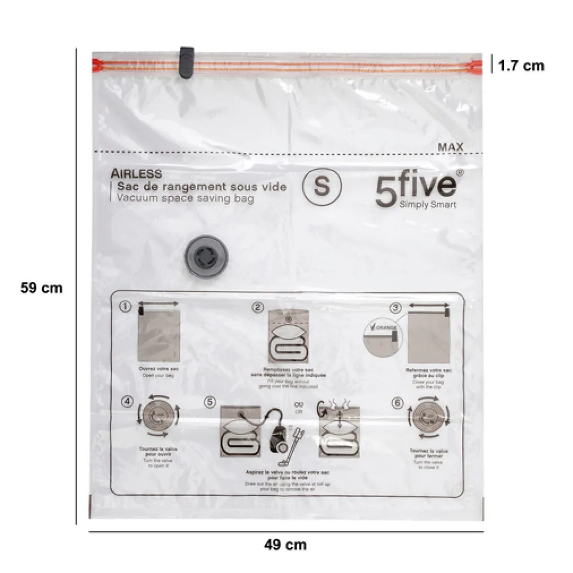 5five Sac compresseur 59x49 cm, Parfumé