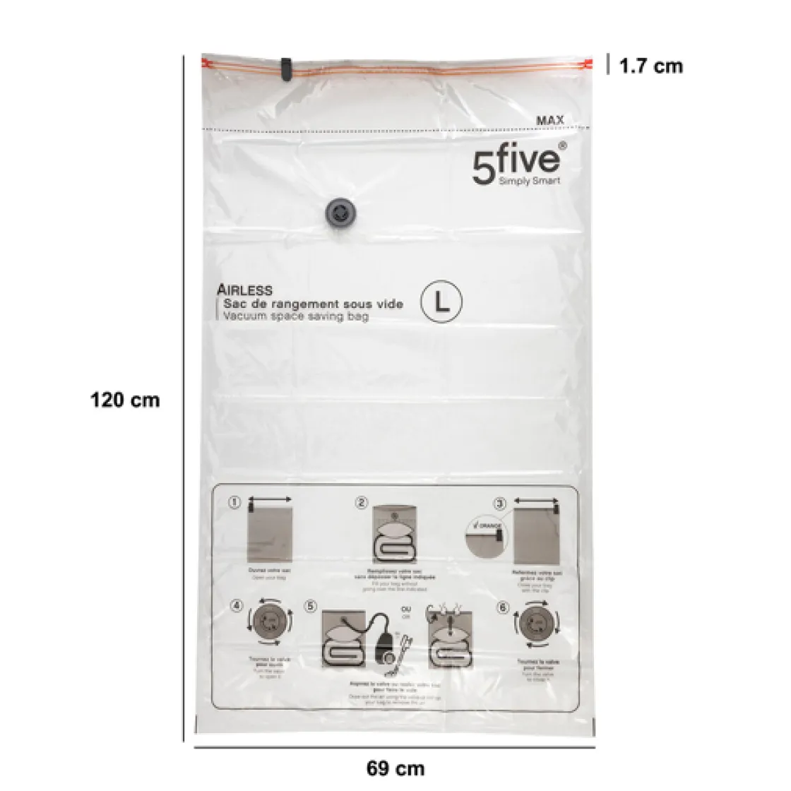 5five Sac compresseur 120x69 cm, Parfumé