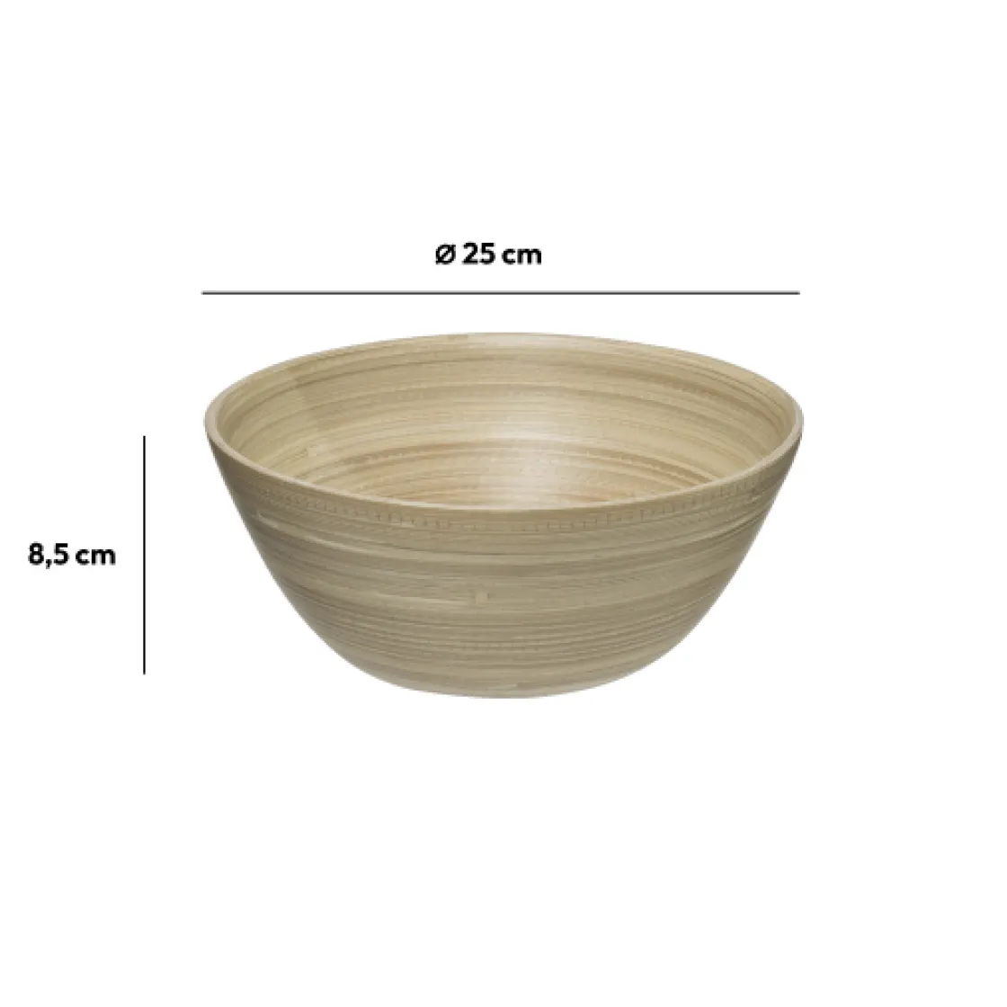 5five Saladier D25 cm, Bambou