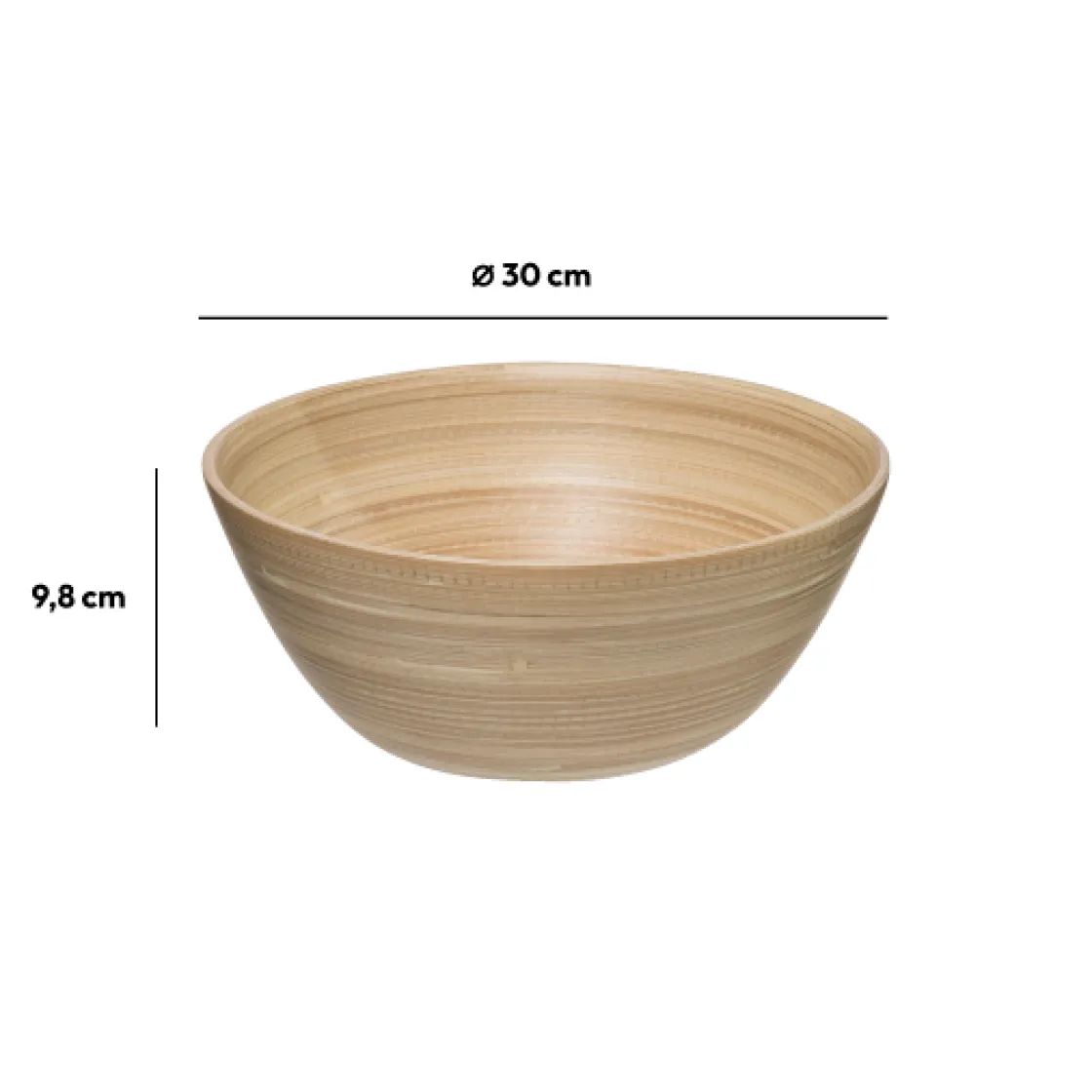 5five Saladier D30 cm, Bambou