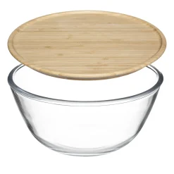 5five Saladier D23 cm, Couvercle bambou