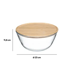 5five Saladier D23 cm, Couvercle bambou