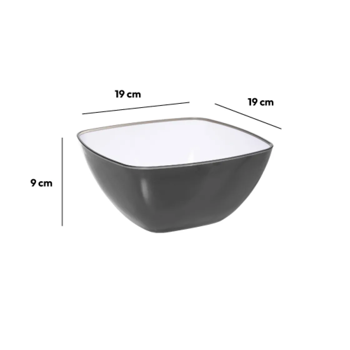 5five Saladier D19 cm, Gris anthracite