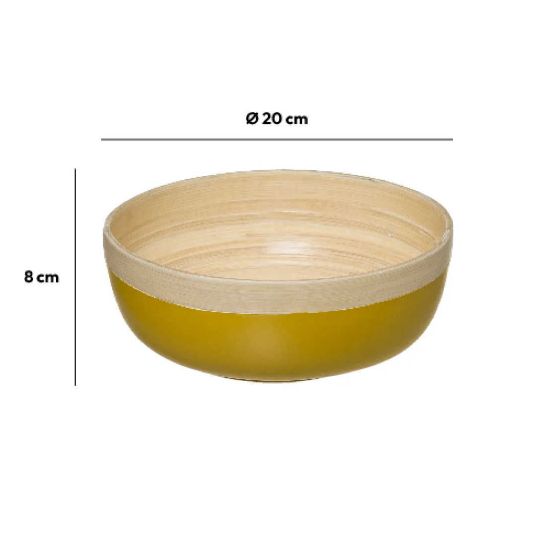 5five Saladier D20 cm, Jaune moutarde