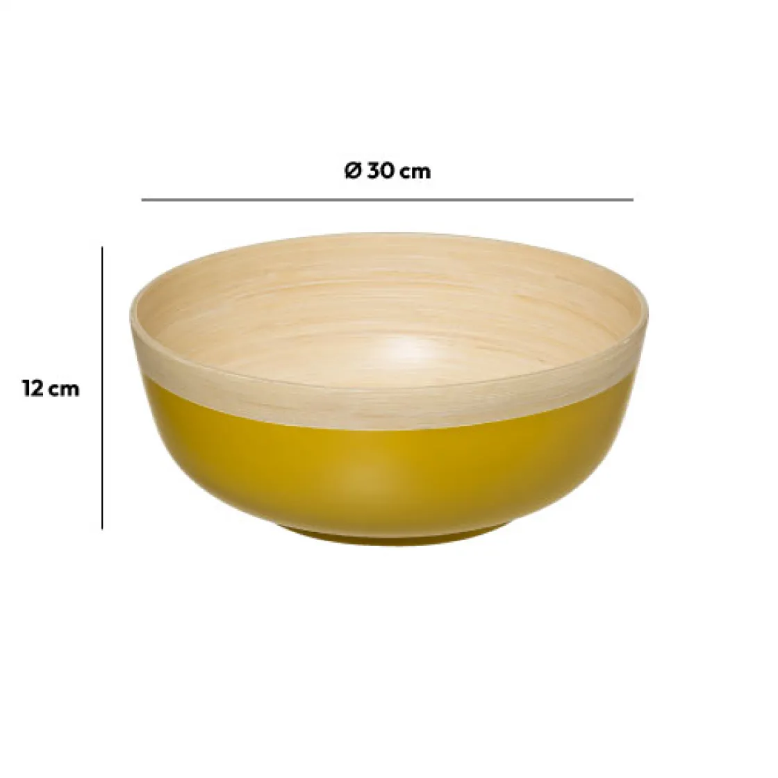 5five Saladier D30 cm, Jaune moutarde