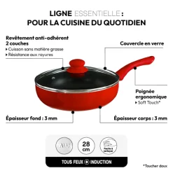 5five Sauteuse Aluminium, 28 cm