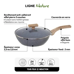 5five Sauteuse Aluminium forgé, 24 cm