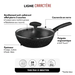 5five Sauteuse Aluminium forgé, 28 cm