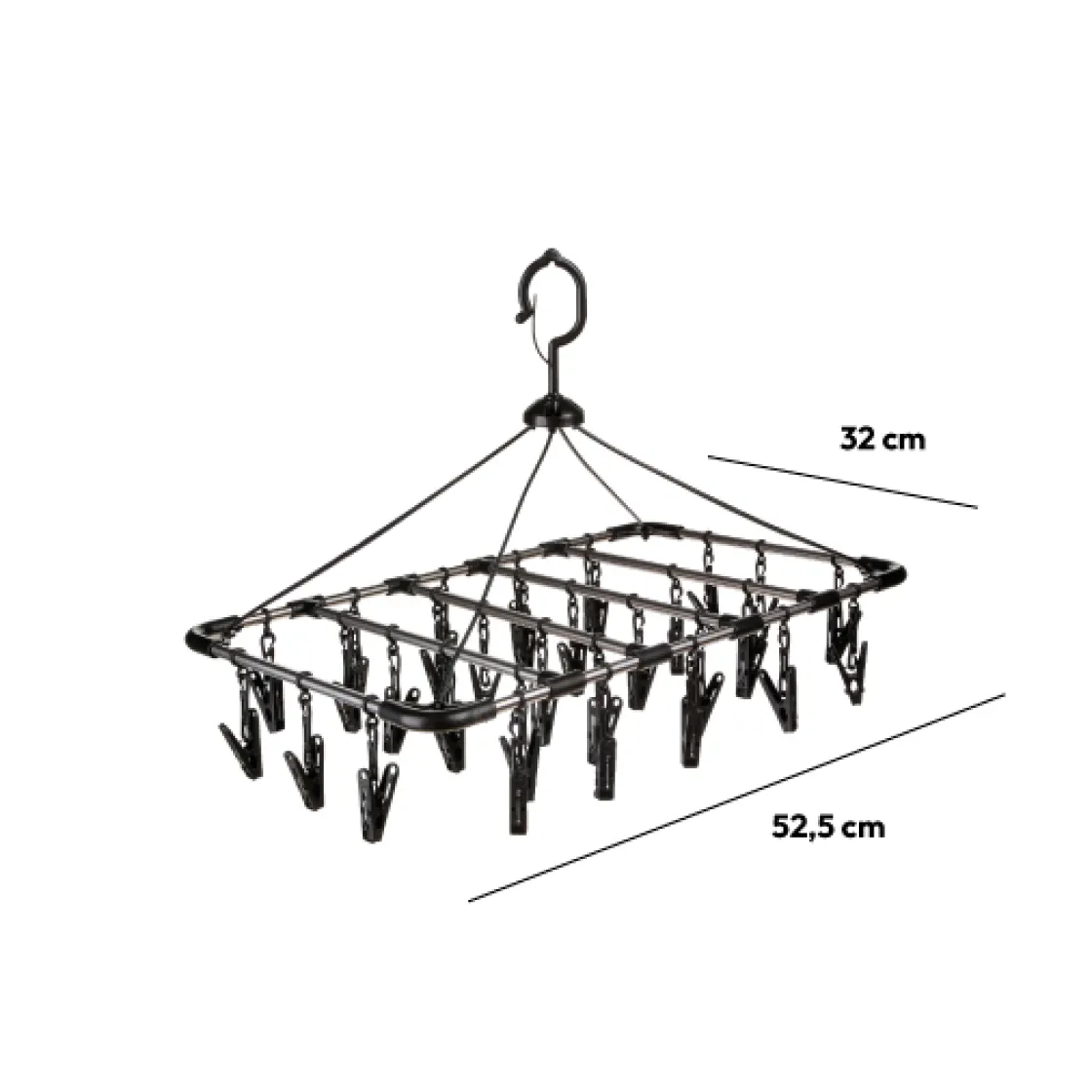 5five Séchoir métal à accrocher, 32 pinces