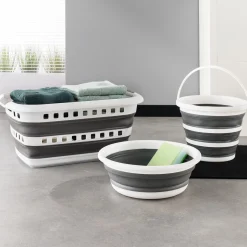 5five Seau pliable 10L - Blanc, gris