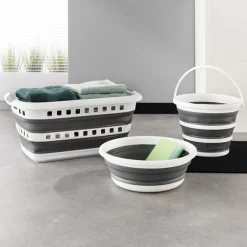 5five Seau pliable 10L - Blanc, gris