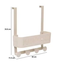 5five Serviteur de douche 4 crochets, Beige