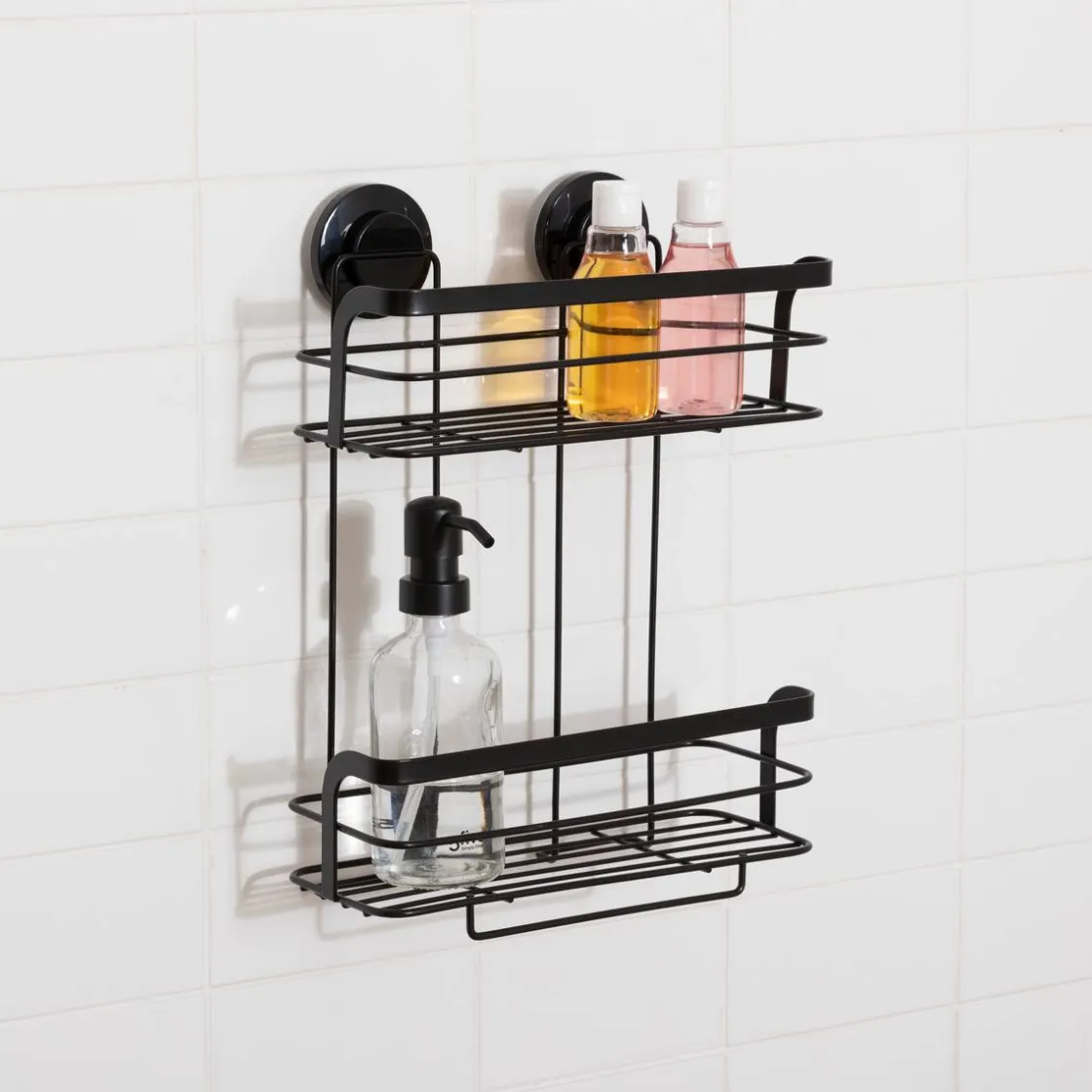 5five Serviteur de douche 2 niveaux, Noir