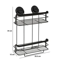 5five Serviteur de douche 2 niveaux, Noir