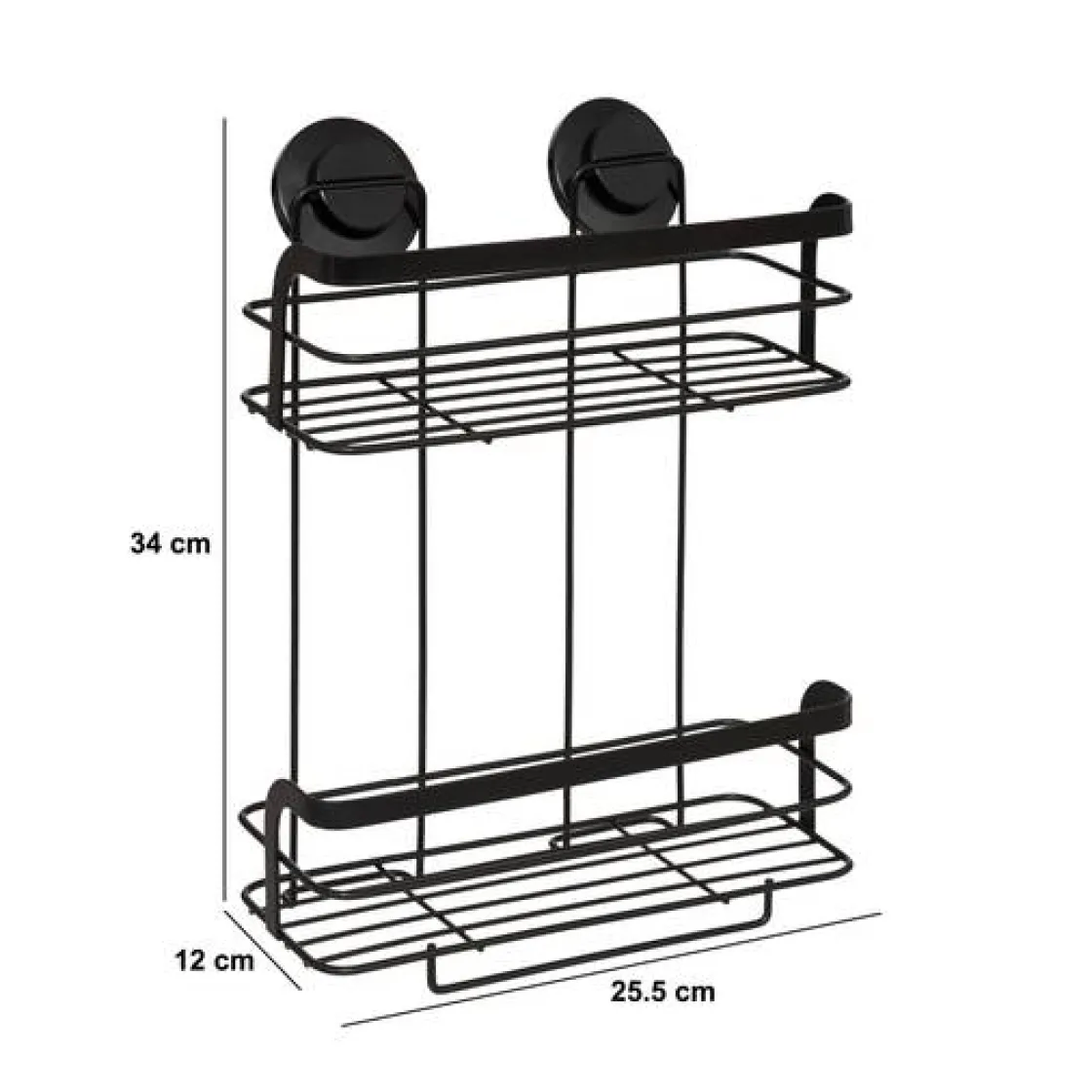 5five Serviteur de douche 2 niveaux, Noir