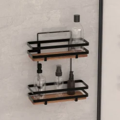 5five Serviteur de douche 2 niveaux, Acacia