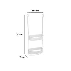 5five Serviteur de douche 2 niveaux, Blanc