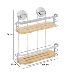 5five Serviteur de douche 2 niveaux, Argenté