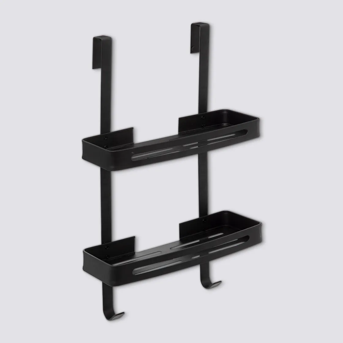 5five Serviteur de douche 2 niveaux stick adhésif, Noir