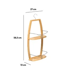 5five Serviteur de douche 2 niveaux, Métal bambou