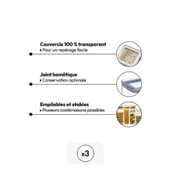 5five Set 3 boîtes de conservation