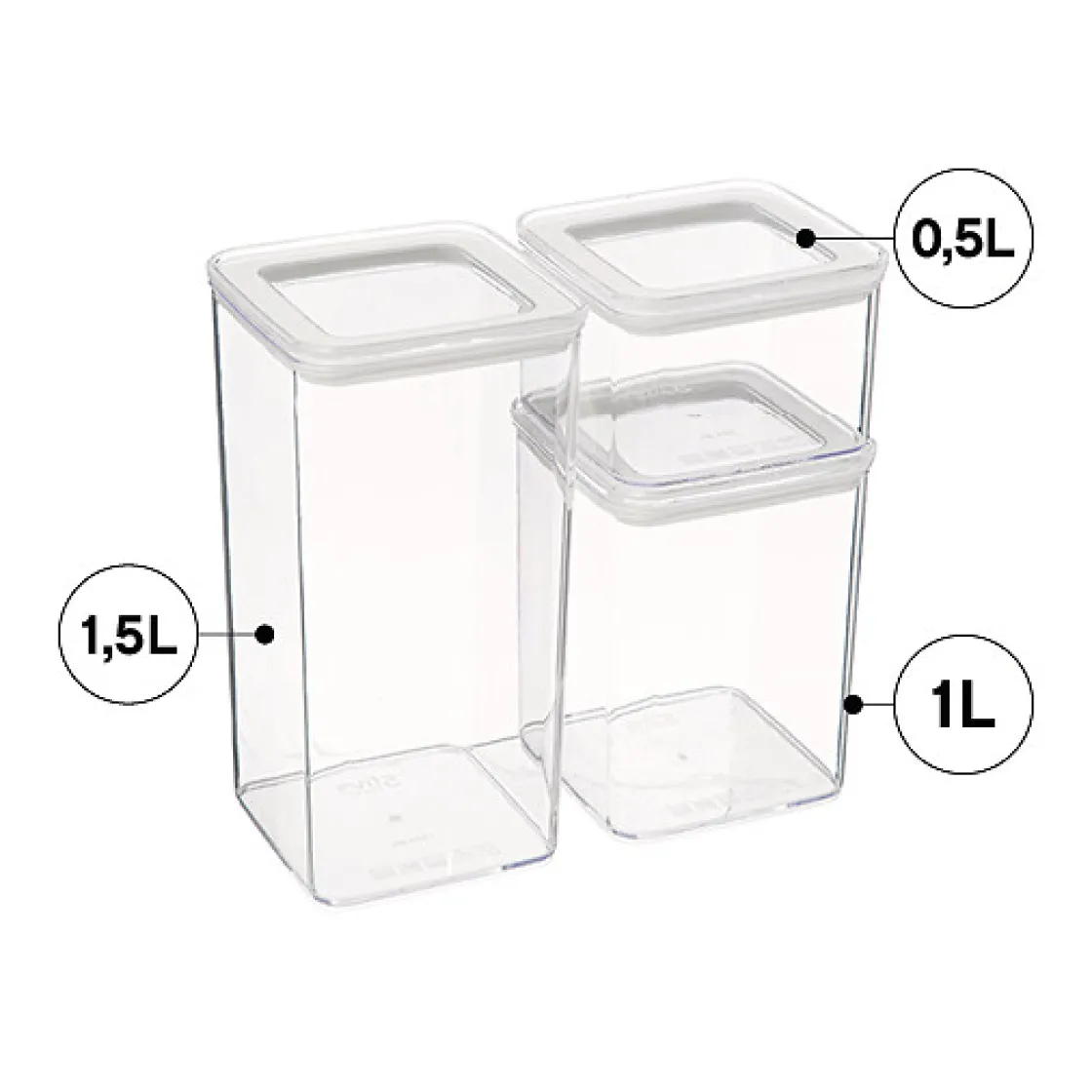 5five Set 3 boîtes de conservation