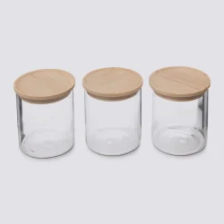 5five Set de 3 bocaux en verre, 350ml