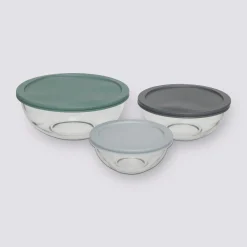 5five Set de 3 boîtes de conservation en verre