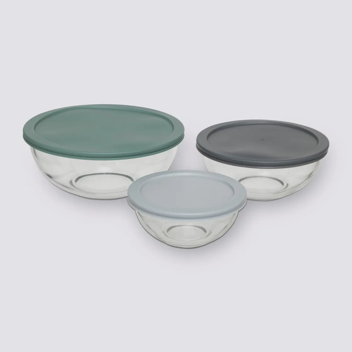 5five Set de 3 boîtes de conservation en verre