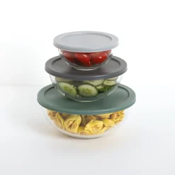 5five Set de 3 boîtes de conservation en verre