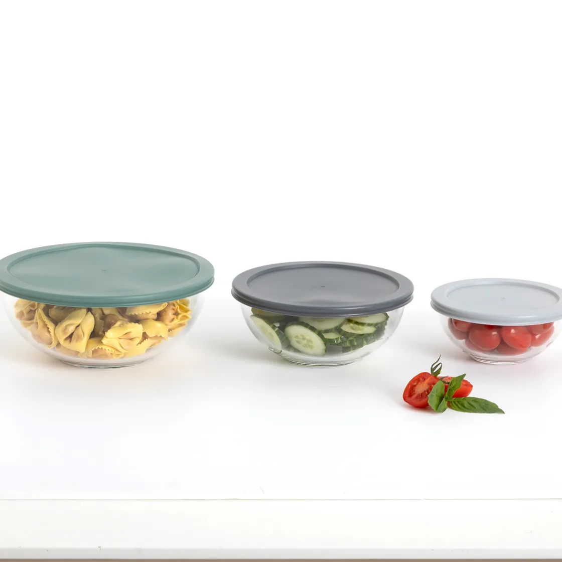 5five Set de 3 boîtes de conservation en verre