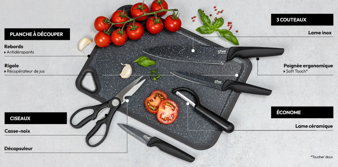 5five Set de découpe avec planche