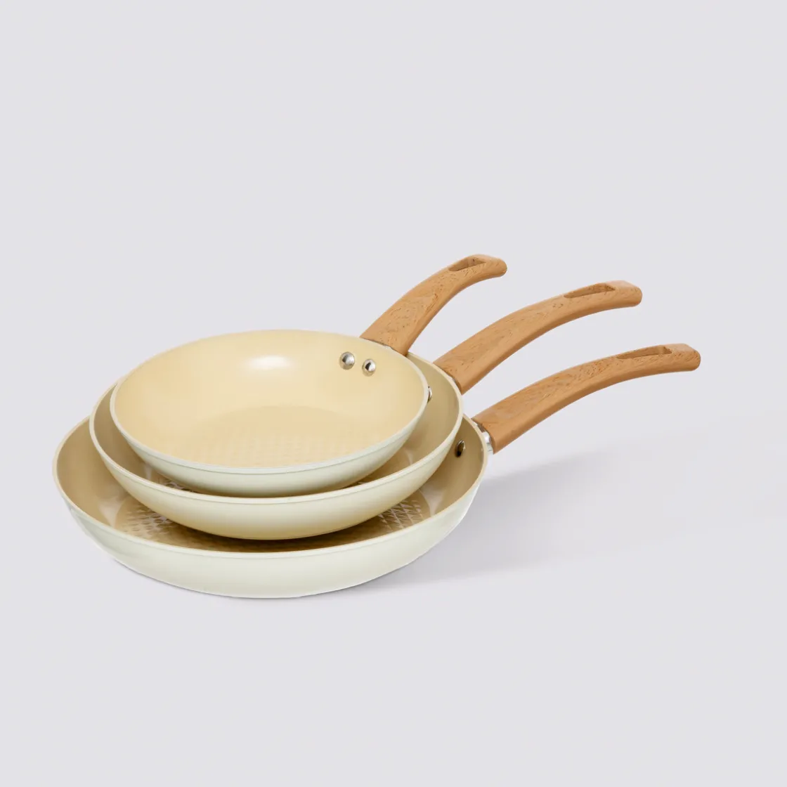 5five Set de Poêles en aluminium forgé, 20/24/28 cm