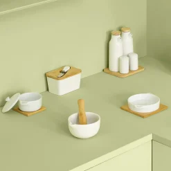 5five Set huile/vinaigre/poivre céramique, Blanc