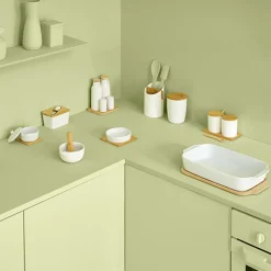 5five Set huile/vinaigre/poivre céramique, Blanc