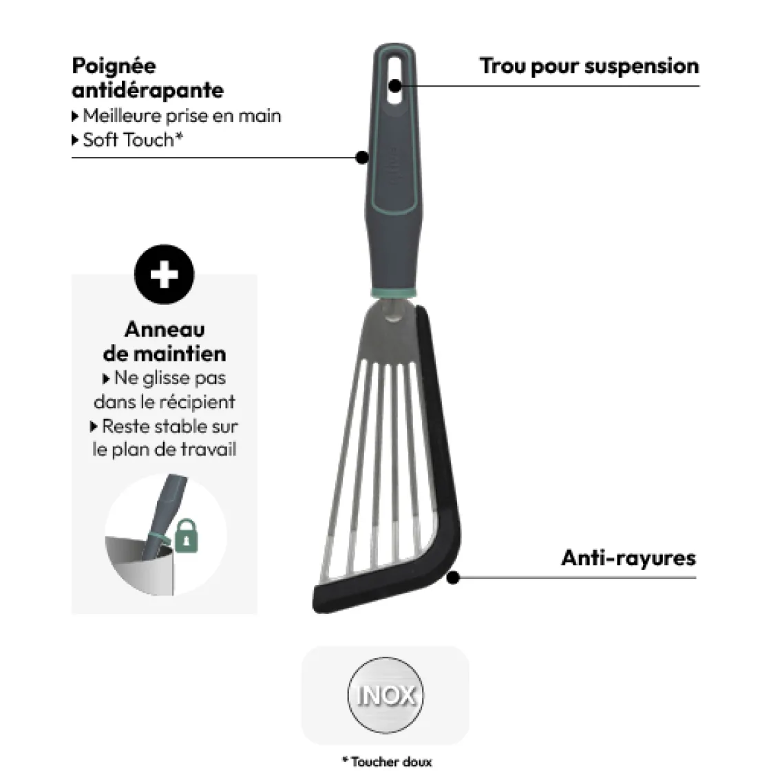 5five Spatule à poisson, Inox