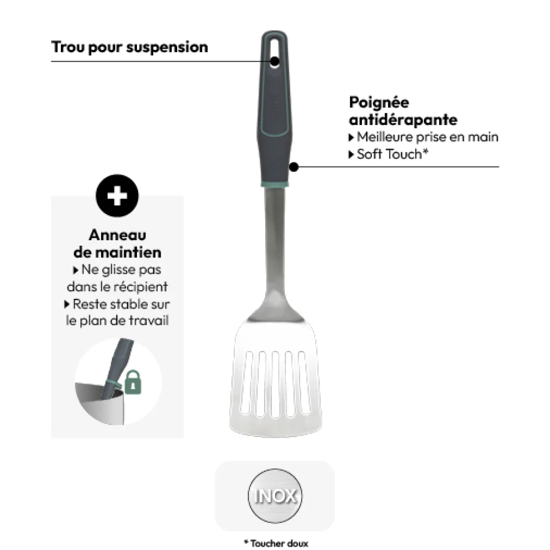 5five Spatule en inox