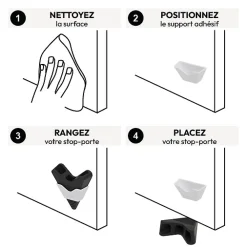 5five Stop porte avec support adhesif x2