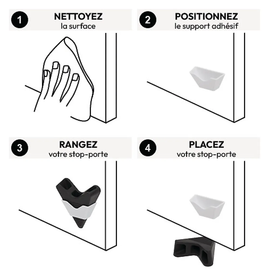 5five Stop porte avec support adhesif x2