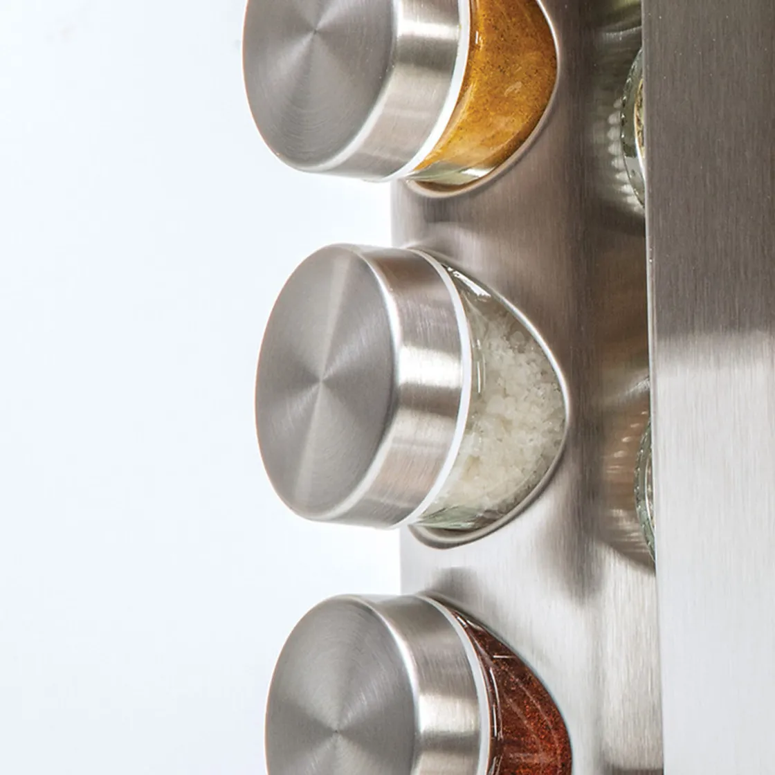 5five Support à épices x12 rotatif - Inox, Bambou