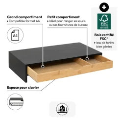 5five Support écran d'ordinateur avec tiroir