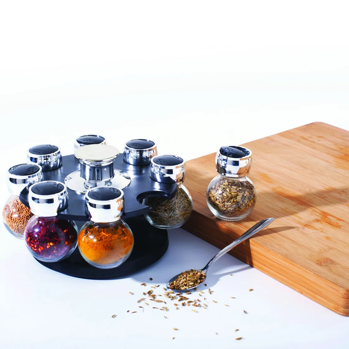 5five Support rotatif 8 pots à épices