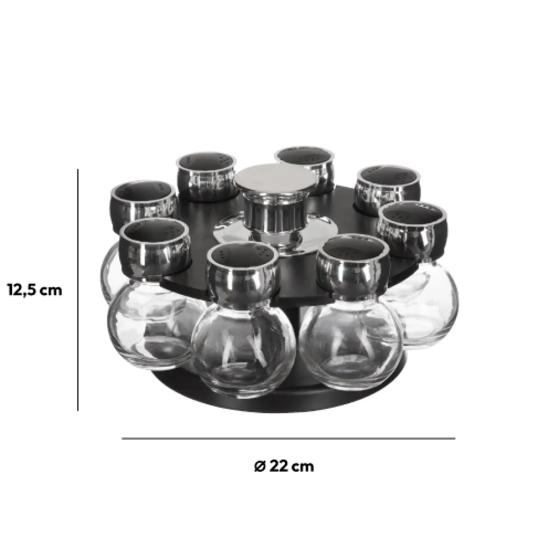 5five Support rotatif 8 pots à épices