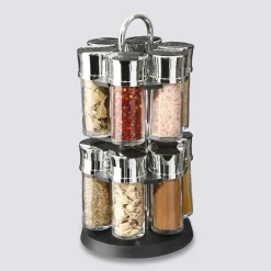 5five Support rotatif avec 12 pots à épices inclus