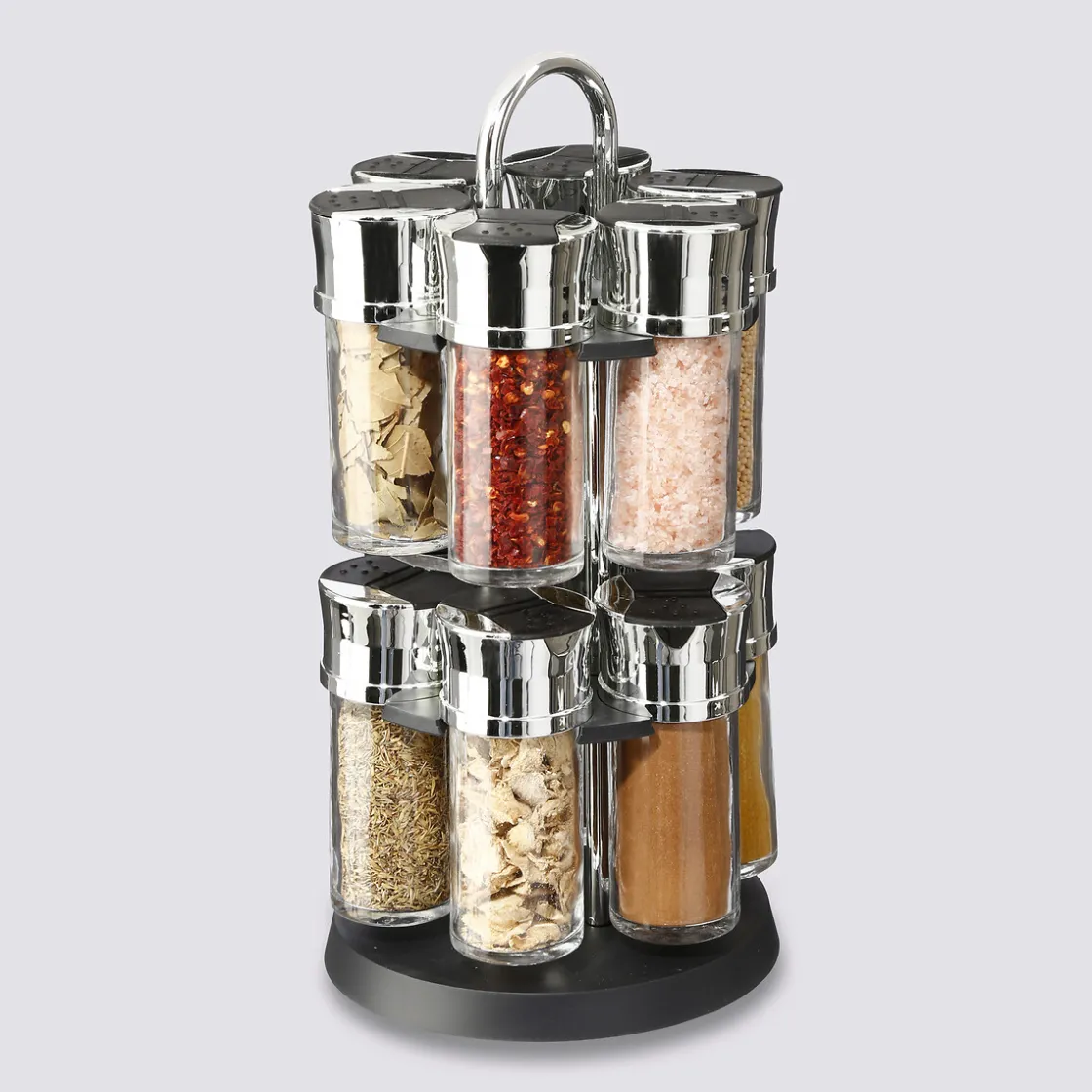 5five Support rotatif avec 12 pots à épices inclus