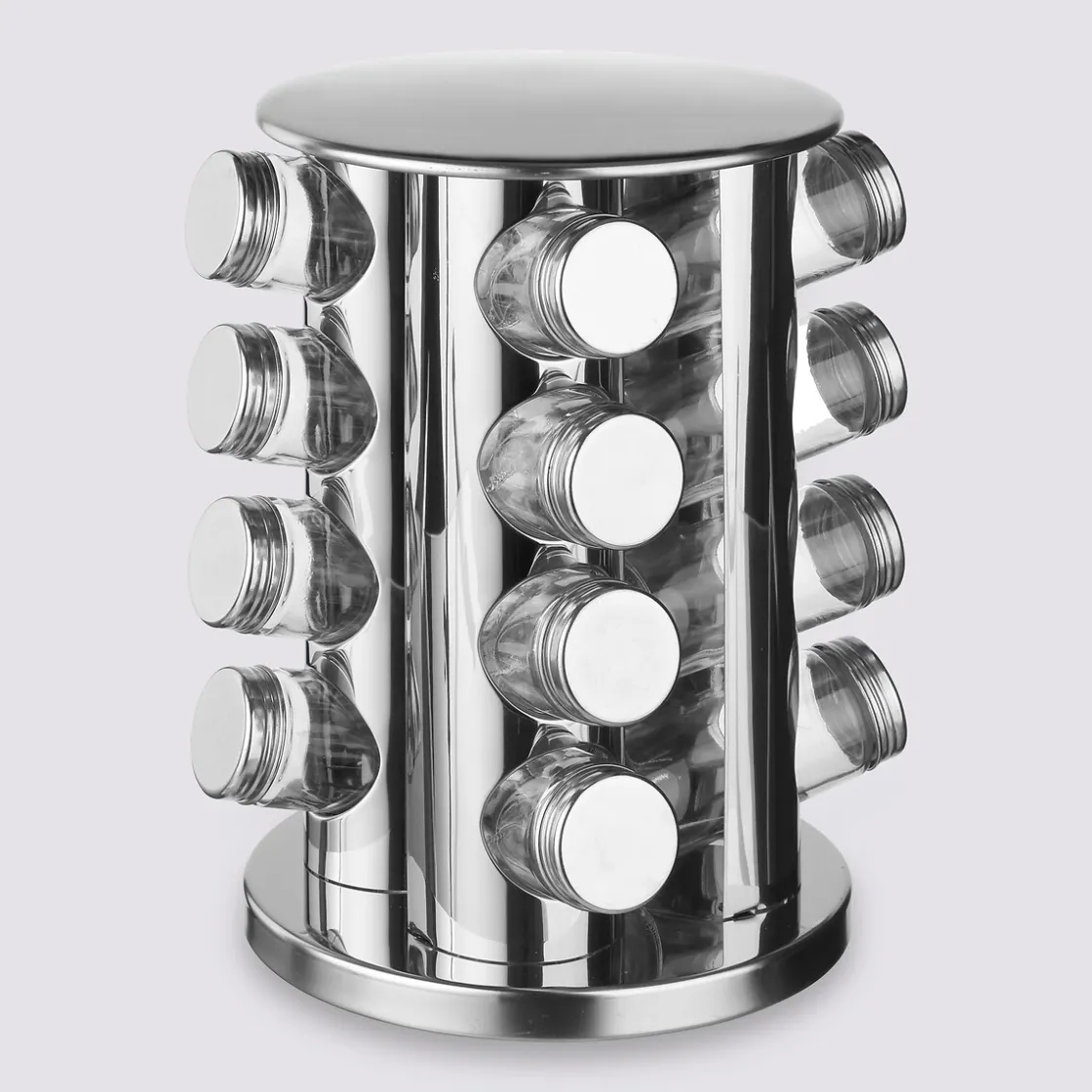 5five Support rotatif inox 16 pots à épices