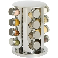 5five Support rotatif inox 16 pots à épices