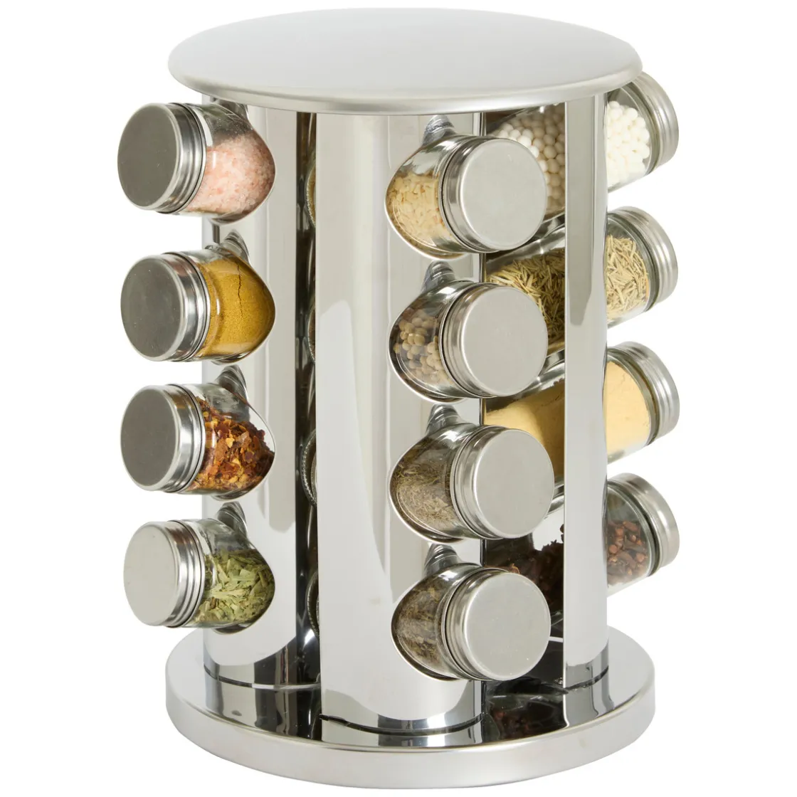 5five Support rotatif inox 16 pots à épices