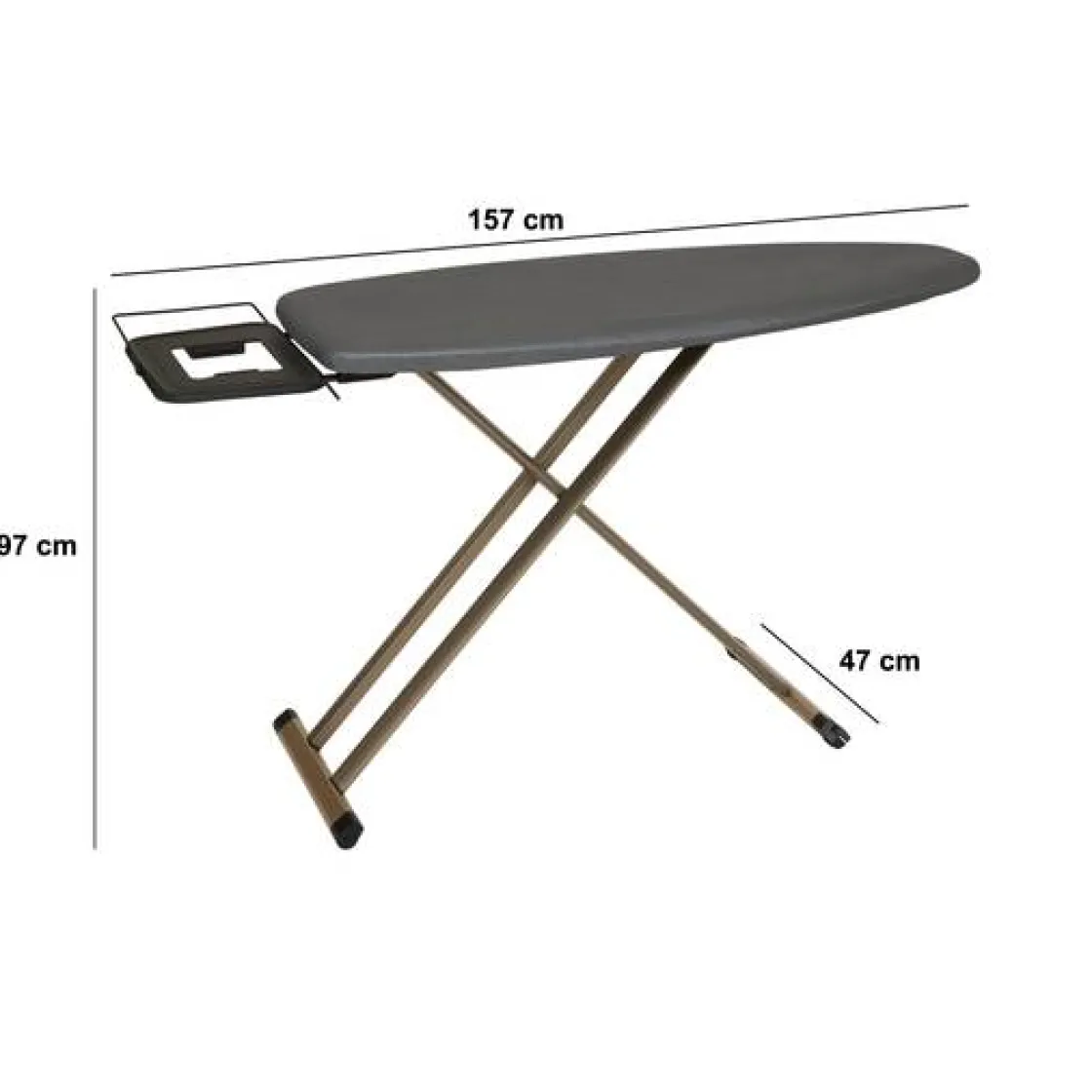 5five Table à repasser, L.157 cm, Beige